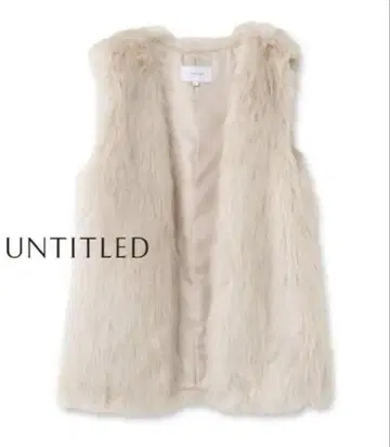 UNTITLED 인조 모피 핑크 베이지 베스트