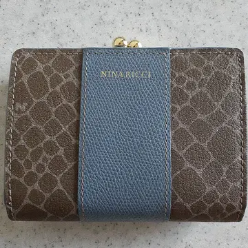 NINA RICCI 접이식 지갑 브라운/블루