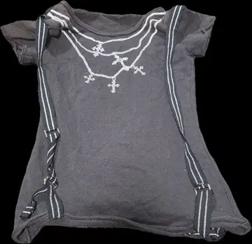 세일 d.i.a 블랙 스트라이프 스트랩 티셔츠