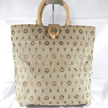 미사용 헌팅월드 토트백 캔버스 가죽 베이지