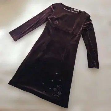 Dear Princess 벨벳 브라운 원피스