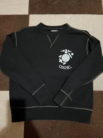 리얼 맥코이 U.S.N.C. 로고 블랙 트레이닝복 맨투맨 M 사이즈