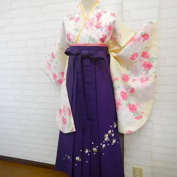 [ 3691 ] 졸업 하카마 세트 니샤쿠소데, 자수 하카마 M 사이즈