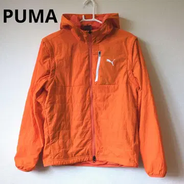 PUMA 오렌지 후드 부착 나일론 자켓