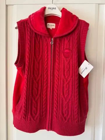 Picone 여성용 베스트 레드 사이즈 I 택 포함 새상품