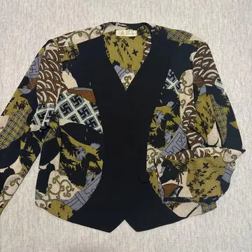 새상품급 히토시 타무라 크레이프 원단 자켓 시선당 블라우스