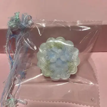 클리어 월병 파랑 꽃 보야보야 주머니 스퀴즈