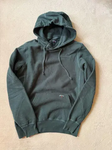 NOAH 다크 그린 후드 부착 후드티 S