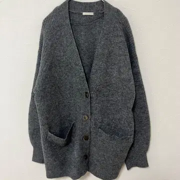 GU 파피 터치 오버사이즈 가디건 다크 그레이 M