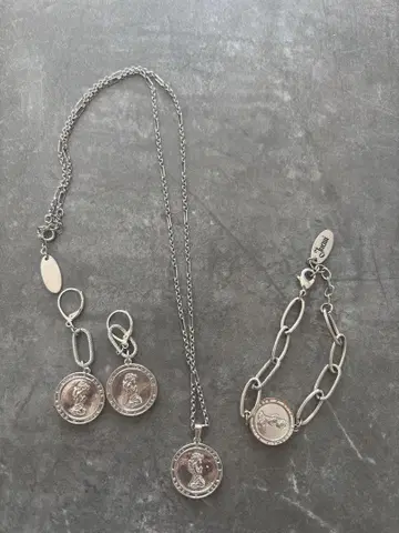 JUEMI 실버 코인 모티브 3종 세트