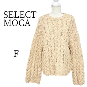 새상품급 SELECT MOCA 셀렉모카 화이트 긴팔 니트 스웨터 F