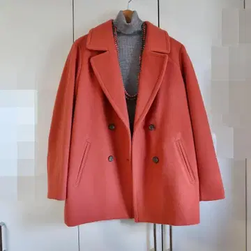 EVEX by KRIZIA 빅 사이즈 46 P 코트/울 오렌지