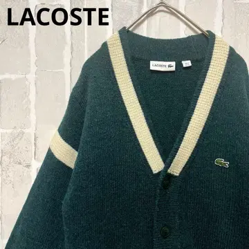 LACOSTE 라코스테 긴팔 니트 스웨터 가디건 자수 로고 XS