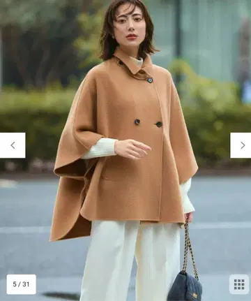 [택 포함 새상품] 울 라이트 리버 판초 실루엣 코트 32