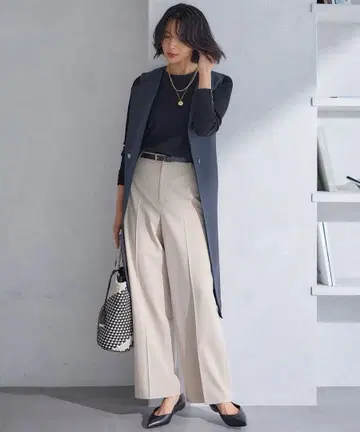 23구 네이비 노카라 베스트 셋업 팬츠