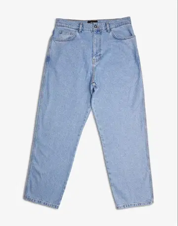 라이트 블루 스트레이트 데님 팬츠