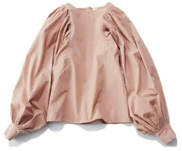 벌룬 슬리브 핑크 셔츠