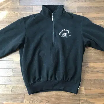 블랙 앤 화이트 플리스 M 사이즈 블랙