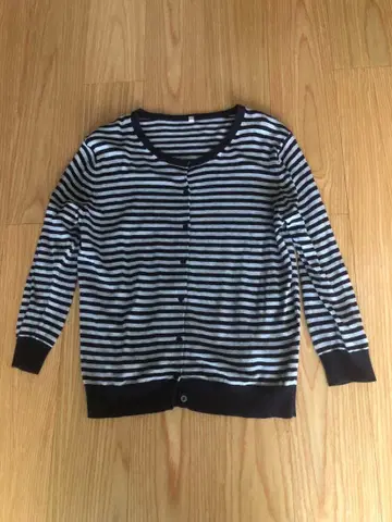 스트라이프 가디건 L 사이즈 100% 코튼