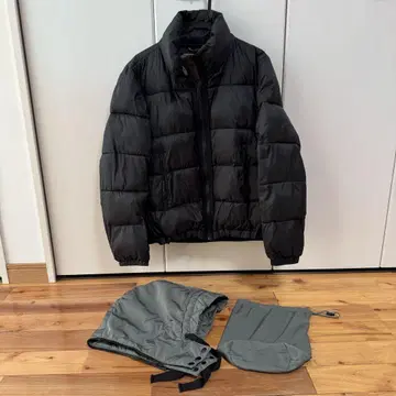 ZARA 블랙 다운 자켓 XL