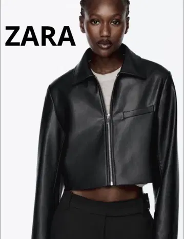 ZARA 페이크 가죽 자켓