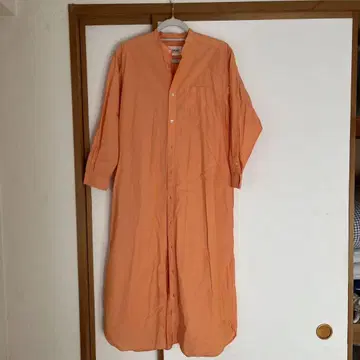 BEAMS BOY 오렌지 컬러 셔츠 원피스