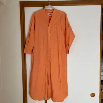 가격 인하 BEAMS BOY 오렌지 컬러 셔츠 원피스