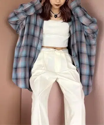 JEANASIS 지나시스 모듬 체크 셔츠 LS 옴브레 체크