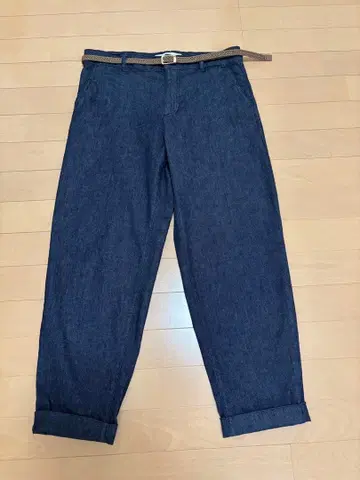 ZARA 다크 블루 롤업 팬츠 32