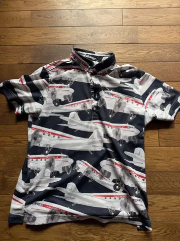 캘러웨이 비행기 패턴 셔츠 LL 사이즈