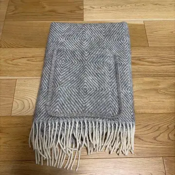 새상품급 [라푸안 칸크리] MARIA 포켓 숄 그레이 화이트