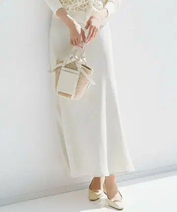 새상품 23구 [수분 흡수 속건성/방지 주름] 조젯 새틴 내로우 스커트