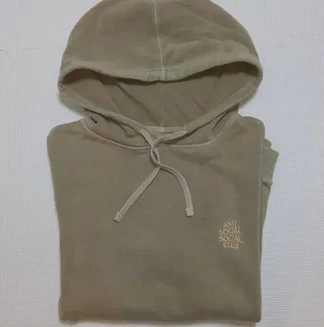 ANTI SOCIAL SOCIAL CLUB 후드 부착 후드티 베이지 S