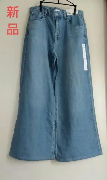 새상품 유니클로 드레이프 와이드 플레어 청바지 28인치