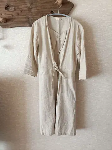 린넨 베이지 롱 가디건