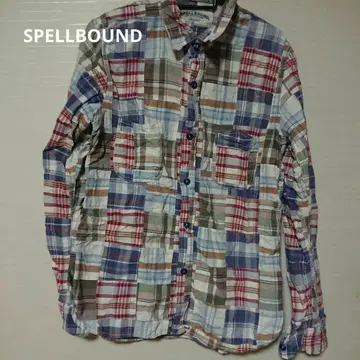 SPELLBOUND 패치워크 체크 셔츠 사이즈 2 M 90년대