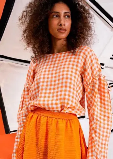 HENRIKVIBSKOV/체크 블라우스