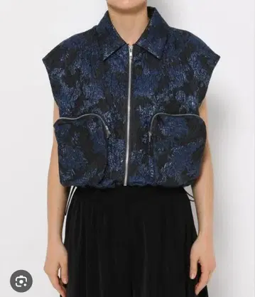 HARE 라메 자카드 포켓 베스트