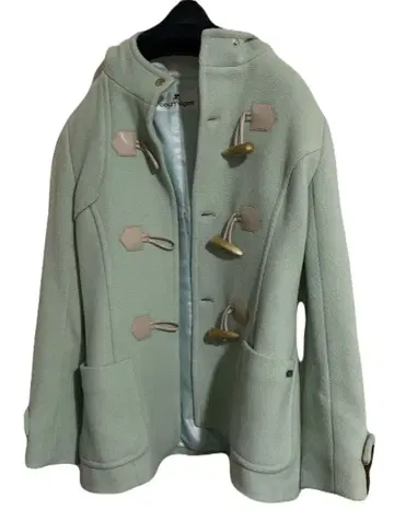 쿠레쥬 민트 그린 더플 코트