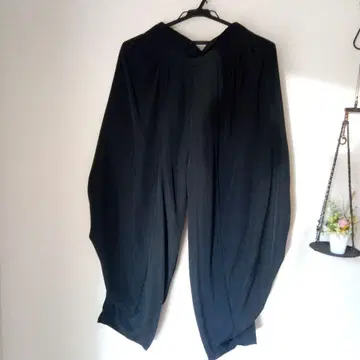 블랙 사루엘 팬츠 기모노 리메이크