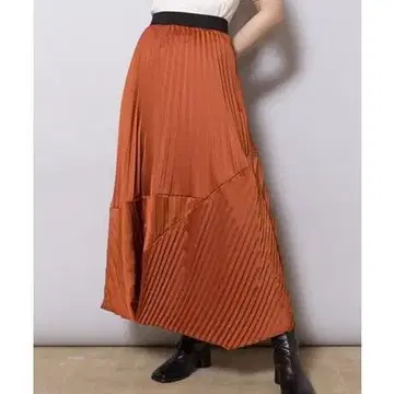 오즈모시스 절개 플리츠 스커트