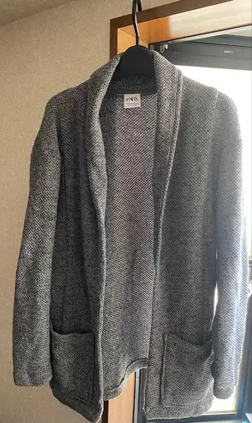 ZARA M 사이즈 가디건 남성용 자켓 그레이 Mens 니트