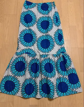 아프리칸 바틱 머메이드 스커트 롱 스커트 SHENERY