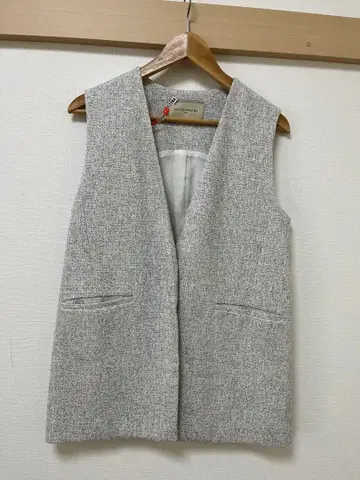 UNITED ARROWS 그레이 슬리브리스 베스트