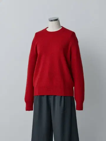 crewre 빨간색 긴팔 니트 스웨터