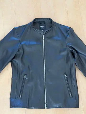 BEAMS HEART 리얼 가죽 싱글 라이더 블랙 M