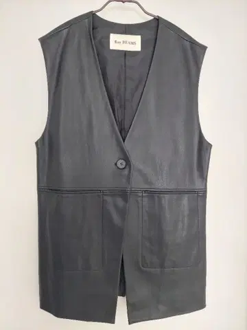 Ray BEAMS 블랙 인조 가죽 베스트 새상품급