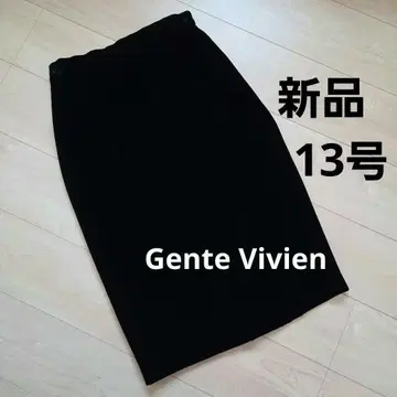새상품 Gente Vivien 주네비비안 벨로아 스커트 13호