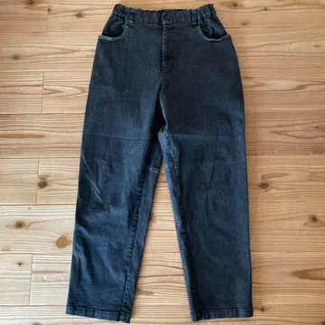 애플하우스 데님 팬츠 블랙