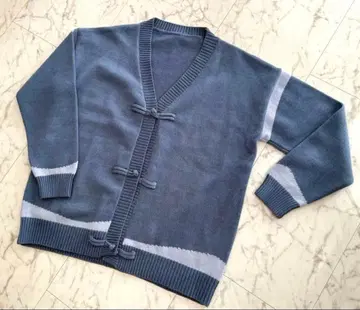 남성용 가디건 V넥 긴팔 니트 가디건